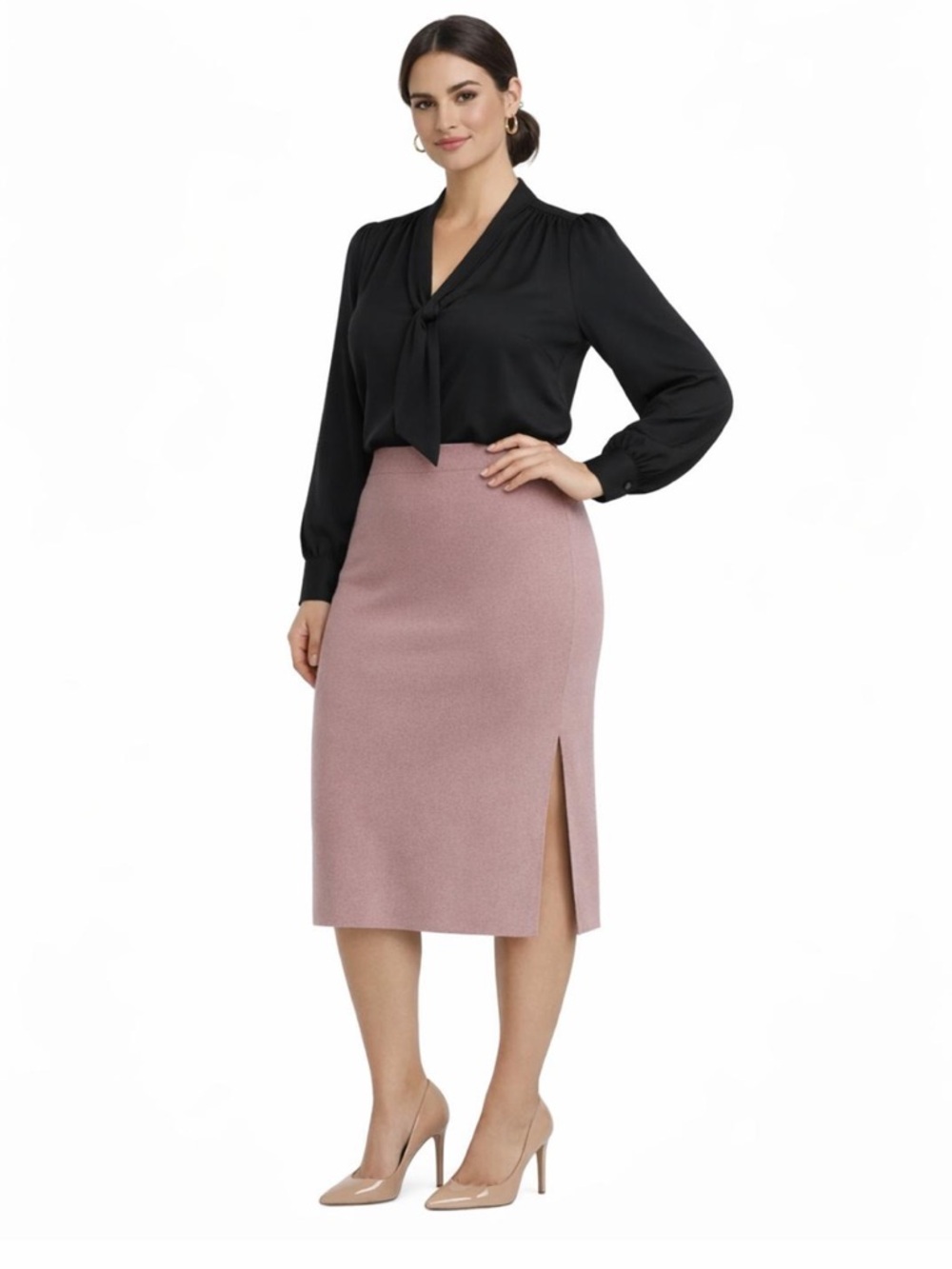 NWT Express Pink Mauve Knit Skirt Size X Large